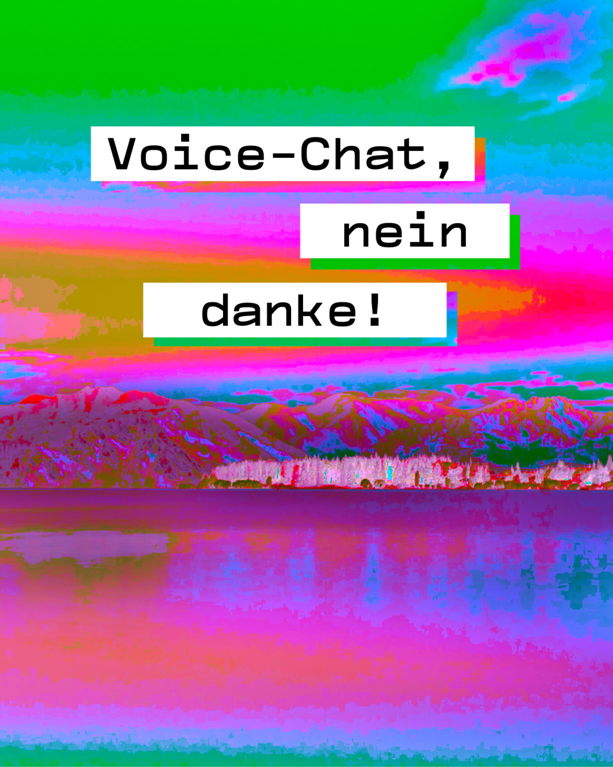 Voice-Chat, nein danke!